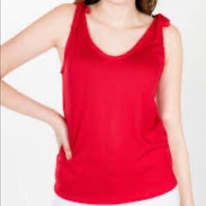 Dex Red Scoop Neck Tank Shoulder Tie Large​​